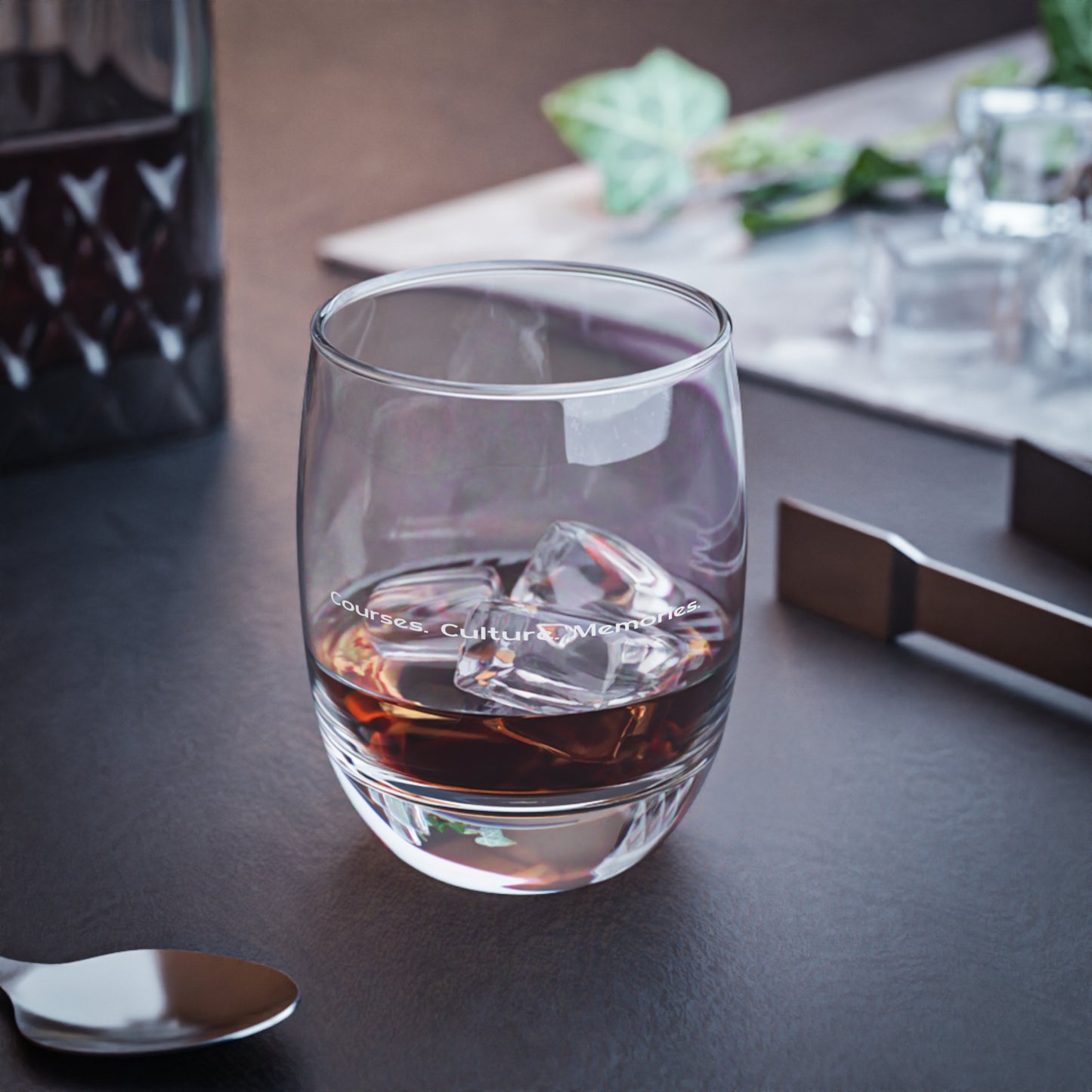 Memories Round Whiskey Glass