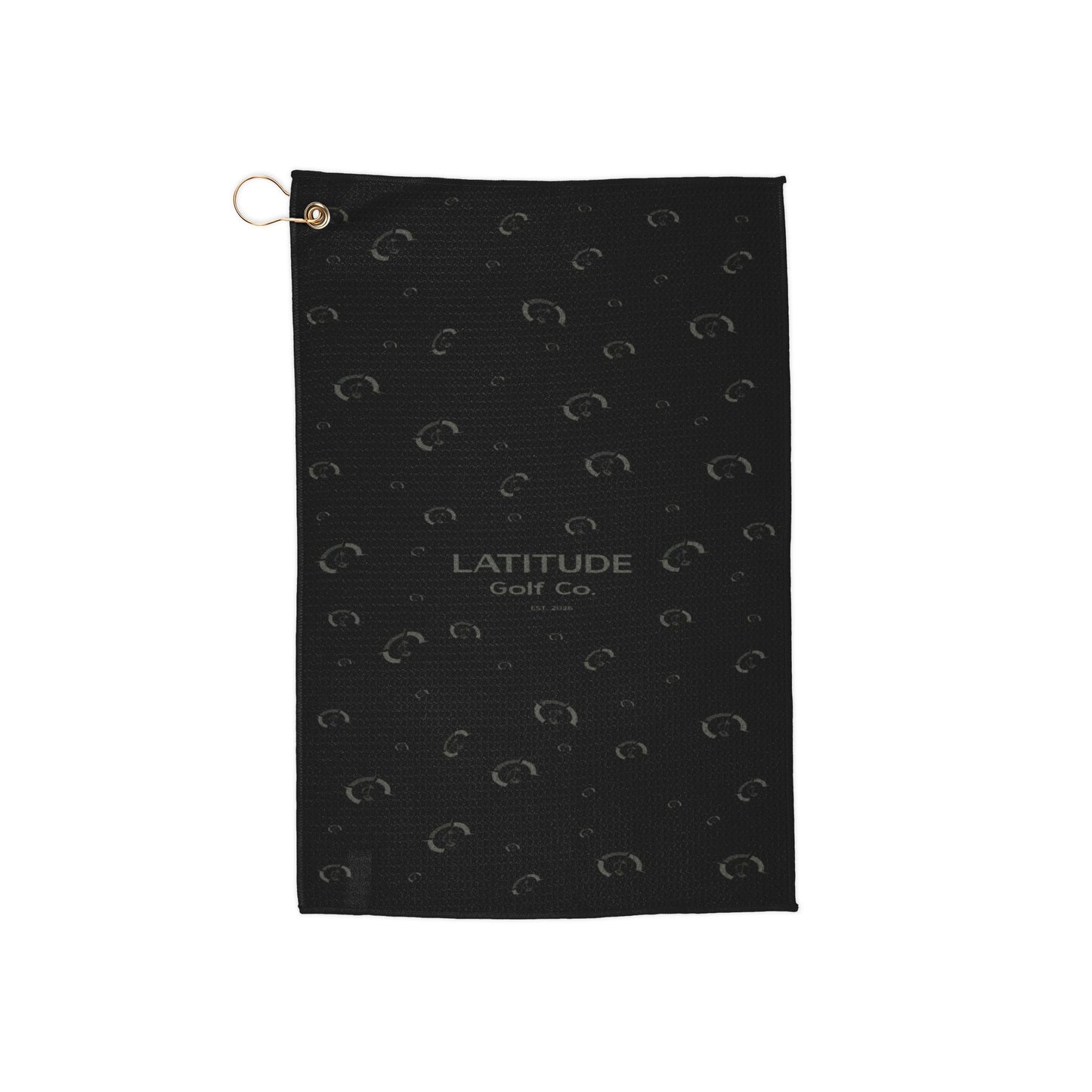 Waffle-Weave Golf Towel (Black)